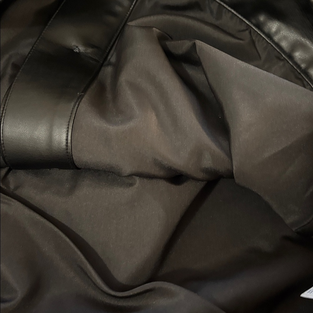 a new day Black Faux Leather Cropped Cargo Jacket - Picture 10 of 10